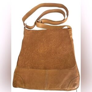 Maxon Italian Vintage Italian Leather Crossbody - 12x13 Carmel tan aged patina